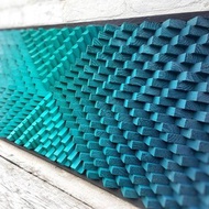 3D藍綠藝術 - 灰色藍綠色現代藝術 - 吸音板 - 家庭辦公室裝飾