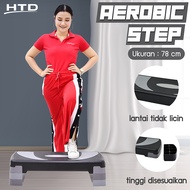 HTD Sport Papan Senam Aerobic Step Zumba 3 Tingkatan Adjustable Black 78cm