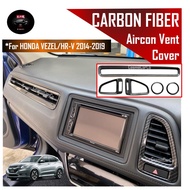 🔥SG SELLER🔥 Honda VEZEL HR-V HRV 2014-2020 Air Vent Trim Aircon Vents Border Outer Frame Carbon Fiber Car Accessories