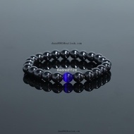 A4ไพไรต์ (Pyrite) & แคทอายCats Eyeสีน้ำเงิน(ขนาด8มิล)