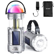 LED 燈籠太陽能 USB 充電電池供電超亮野營燈