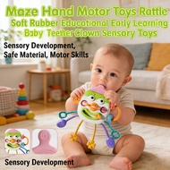Bul Mainan Baby 6 Bulan Baby Baby 4 Bulan Pull Sensory Teether Toy Clown Month