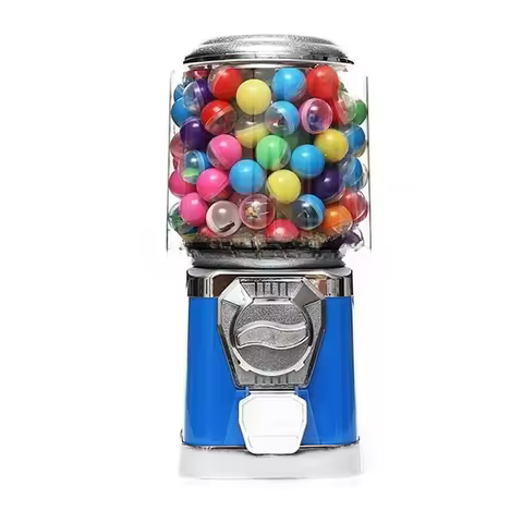 Chewing Gum Machine Metal Cylinder Bubble Gum Machine Coin Payment Mini Capsule Dispenser Gumball Ve