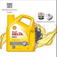 Oli SHELL HX5 HX-5 15W-40 15W40 Galon Original 100%