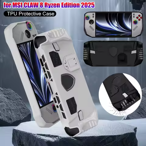 Protective Case for MSI CLAW 8 Ryzen Edition 2025 Ergonomic Protective Shell TPU Bracket Grip Case F