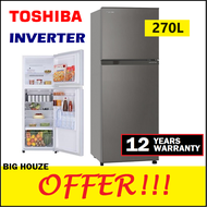 Toshiba 280L INVERTER Refrigerator GR-A28MS Top Mount Freezer 2 Door Fridge GRA28MU GR-A28MU / Sharp