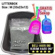 M Tank & Scoop 1Kg Sand 1Set Cat Litter Box Package