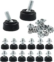 Rierdge 16 Pcs 1/4" Thread Screw Furniture Leveling Feet, M6 Thread Adjustable Floor Protection Feet