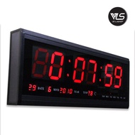 Velashop นาฬิกาแขวนดิจิตอล HOTAI LED Calendar Wall Clock HT4819SM (แท้) ขนาด 48 x 18.2 x 4.8 CM. รุ่