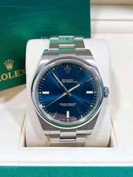👑[現貨]🔥🔥Rolex Oyster Perpetual 勞力士蠔式恆動型 114300 藍面條刻 39mm表徑 自動機械  淨表 rolex submariner/rolex datejust/r