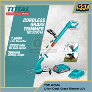 Total TGTLI20018 / TGTLI20301 Li-ion Grass Trimmer Cordless Brush Cutter Efficient Lawn Maintenance