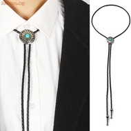 feelsaa Cowboy Tie Western Vintage Bolo Tie Turquoise Bolo Tie Natives American Bolo Tie