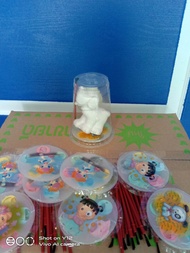 ตุ๊กตาปูนปลาสเตอร์ปูนปั้นระบายสี 1 ตัวสี 1 ชุดพู่กัน 1 อัน