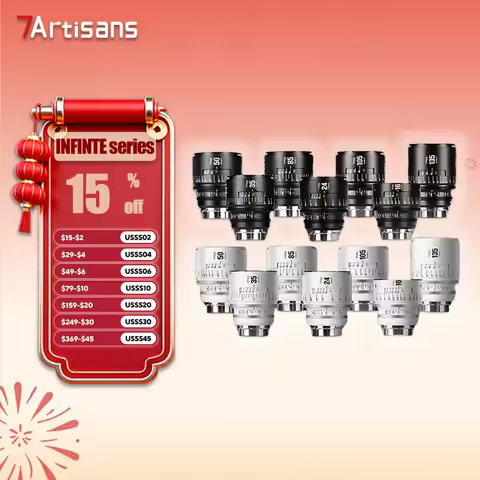 7artisans INFINTE Full Frame 24mm 35mm 50mm 85mm 105mm T2.1 16mm T2.5 135mm T2.4 Cine Camera Lens fo