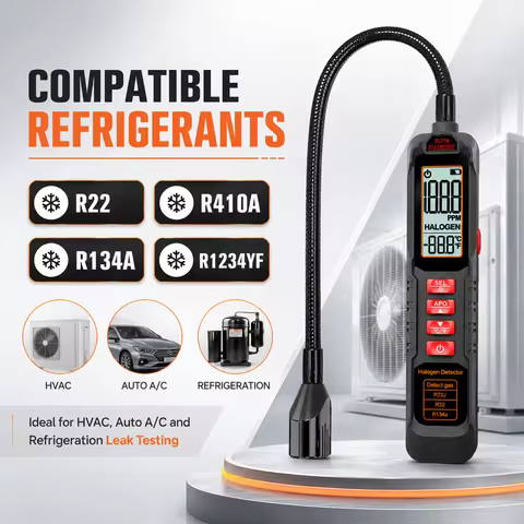 High Sensitivity Freon Leak Detector Halogen Leak Detector R22 R410A R134A R1234YF Refrigerant Gas H