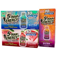 5-Hour Energy Extra Strength Shots 多种包装,30 支装(2 液体盎司) - 热带爆裂,夏威夷微风,西瓜口味
