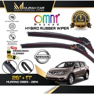 Nissan Murano 2003 - 2014 Z50 Z51 Omni Beyond HYBIRD Rubber Wiper Blade (1 Set)