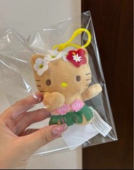 Hello kitty 夏威夷黑皮匙扣