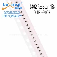 (100pcs) 0402 SMD Resistor 0.1R~910R 1% 1/16W 0R 0.2R 0.5R 1R 2.2R 4.7R 5.1R 47R 22R 33R 100R 330R 2