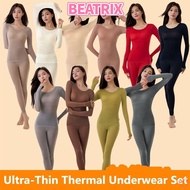 BEATRIX‌ Women Base Layer, Winter Ultra-Thin Thermal Underwear Set, 2Pcs Seamless Thermal Long Johns
