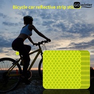 [GW]10Pcs Square Shape Reflective Decals Water Resistant Sticked Firmly Decorative Reflective Sticker for Bicycle