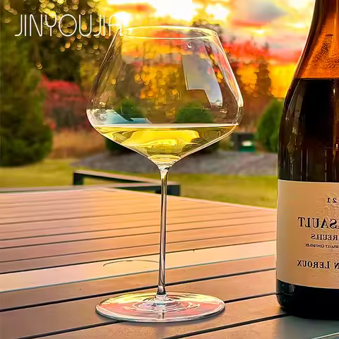 JINYOUJIA Perfect Flawless Quality 590ml Balance Glass Chardonnay White Wine Luxury Crystal Glasses 