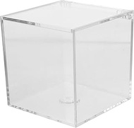 ABOOFAN Clear Acrylic Display Case for Collectibles Countertop Box Cube Organizer with Lid Protection Showcase for Single Action Figures Doll Home Storage 10cm