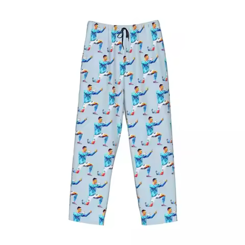Custom Phil Foden Printing Pajama Pants Men Sleepwear Sleep Lounge Bottoms with Pockets