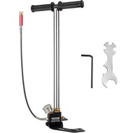 VEVOR Airgun PCP Pump 4500PSI High Pressure Hand Pump 3 Stage Pump Chamber PCP Air Pump, Silver