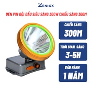 Super bright head torch, 300m range, 300W capacity, 3600mAh battery, waterproof
