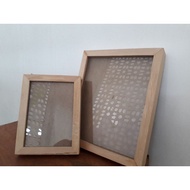 KAYU Complete Wood 3d frame With Shatterproof Acrylic 6r/frame frame
