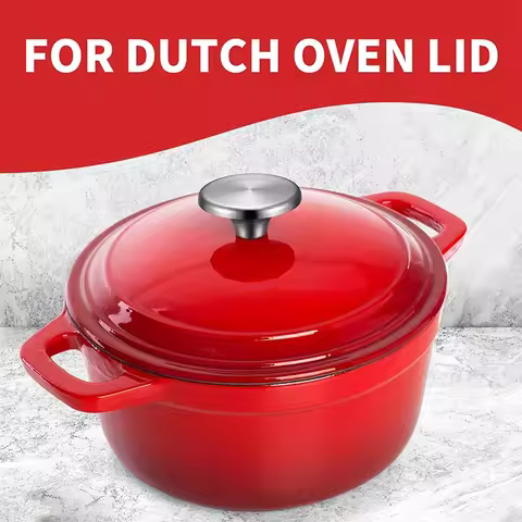 4 Sets Dutch Oven Knob Stainless Steel Replacement Knob Pot Lid Handle for Le Creuset Aldi Lodge Ena