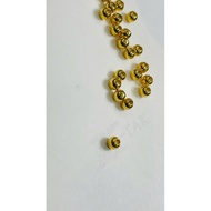 ️ 18 kara plain round gold ball Charm - size 4mm ️ hard and durable - Genuine 750 Au gold - No plati