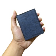 Card Wallet And Money Plain denim Material album card organizer 18in1
