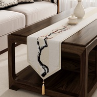 New Chinese Style Living Room Tea Table Flag Long Rectangle Tablecloth Zen Tea Ceremony Table Surfac