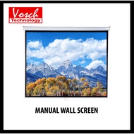 VOSCH Series 2 Manual Wall Projector Screen 7ft x 7ft (84 inch x 84 inch)