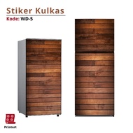 1-door refrigerator sticker and 2-door refrigerator sticker with wood motif, code WD-5