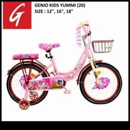 Sepeda Anak Mini Perempuan 18 Inch Genio Yummi Lipat