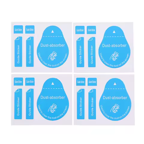 20/50pcs Blue Dust Removal Phone Screen Cleaning Tool All Phones 3 In 1 Dust-absorber + Guide Sticke
