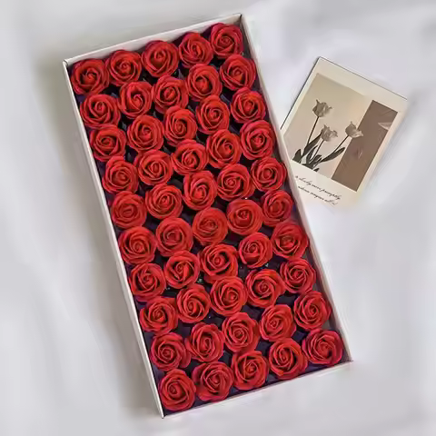 50pcs/lot Artificial Soap Roses Flower Wedding Valentine's Day Gift Roses Bouquet Home Party Decorat