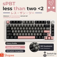 SPBT LESS THAN TWO <2 - PBT DOUBLESHOT KEYCAP SET - CHERRY PROFILE - MX COMPATIBLE - GMK OLIVIA INSP