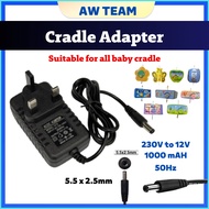 Plug Buai Elektrik Polar Poma Buaian Baby Cradle Adapter Adaptor Bayi Polo Popo Butterfly Penguin Ru