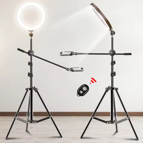 26CM Photography Led Video Ring Light Circle Fill Lighting Camera Photo Studio Phone Selfie Lamp Wit
