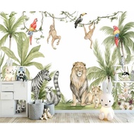 Custom 3d Wallpaper Sticker | Watercolor Wallpaper | Wallpaper Animals | Jungle Wallpapers