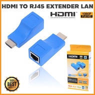 2pcs 1080P HDMI Extender to RJ45 Over Cat 5e/6 Network LAN Ethernet Adapter