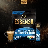 L'OR ESSENSO with Microground Instant 3in1 Less Sugar Coffee, 20 Sticks