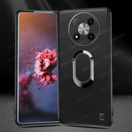 ZTE Blade A73 5G Casing Metal Finger Ring Holder Soft TPU Silicon Full Protective Back Case Cover