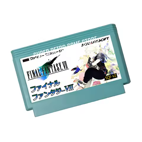 FINAL FANTASY VII FF 7 English Game Cartridge for FC Console 60Pins 8 Bit Video Game Cartridge