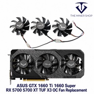 ASUS GTX 1660 Ti 1660 Super RX 5700 5700 XT TUF X3 OC Fan Replacement