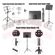 Stand Partitur Sheet Musik Portable Stand Buku Musik Lipat Penyangga